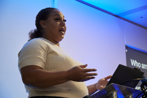 Speaker speaking at conferance